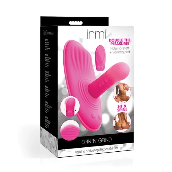 Inmi Spin N’ Grind Rotating & Vibrating Silicone Grinder – Pink