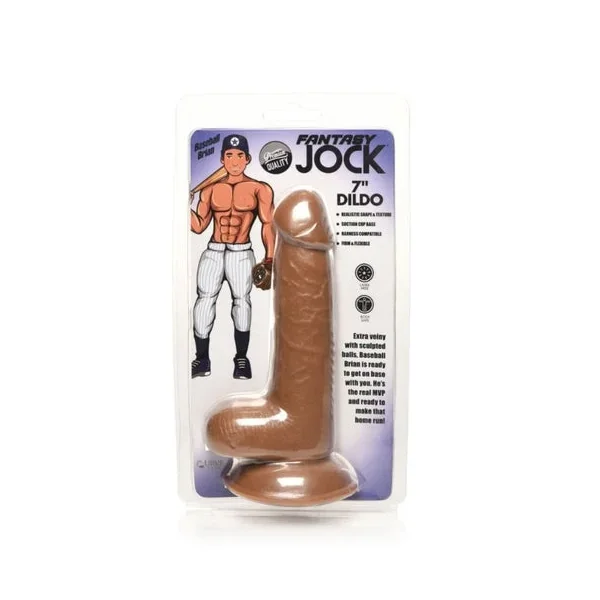 JOCK Baseball Brian 7″ dildo with balls – Medium
