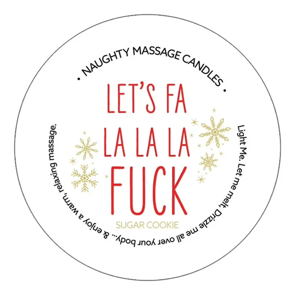 Kama Sutra Naughty Holiday Mini Massage Candle-Let’s Fa La La Sugar Cookie 1.7oz