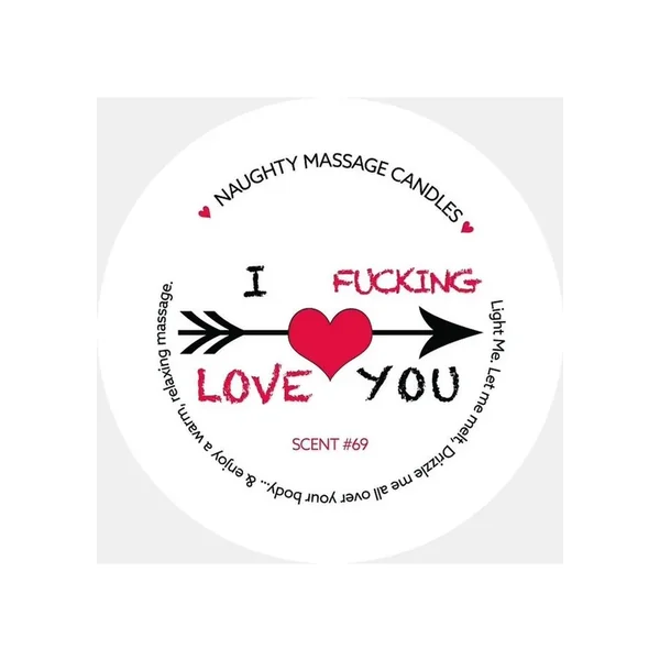Kama Sutra Naughty Massage Candle I F*cking Love You 1.7oz
