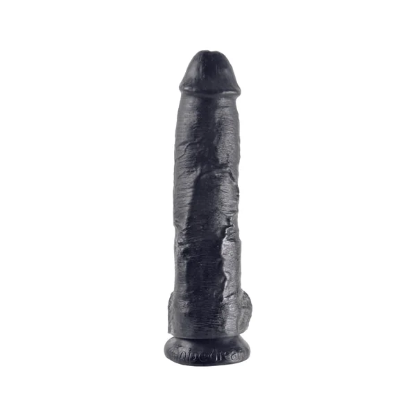King Cock 10-Inch Cock With Balls - Black