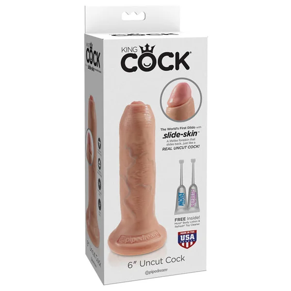 King Cock 6" Uncut Dildo - Flesh