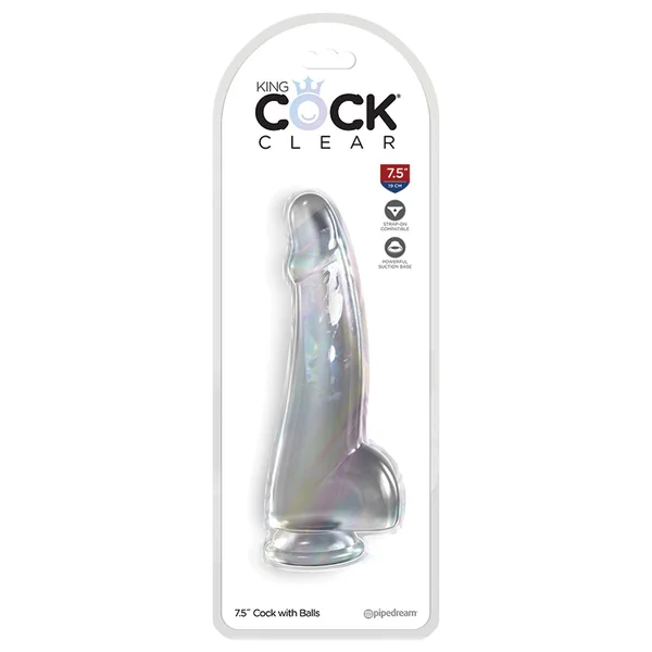 King Cock Clear 7.5" Cock with Balls
