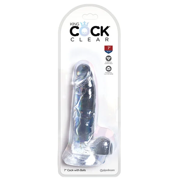 King Cock Clear 7" Cock W-balls