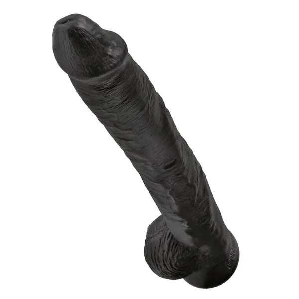 King Cock Dildo with Balls 14in – Black