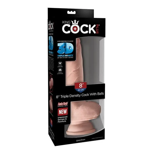 King Cock Plus 8" Triple Density Cock W-balls