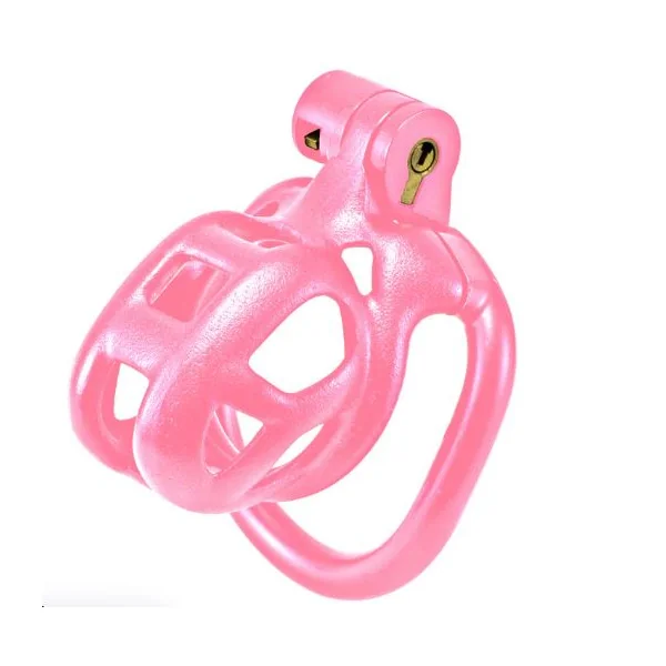 KINK CHASTITY SERIES LOCKING COCK CAGE XS PINK