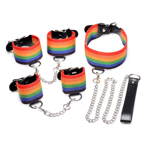 Kinky Pride Rainbow Bondage Set
