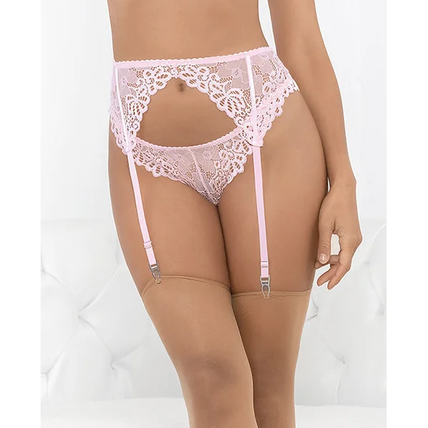Lace Romance Garterbelt Pink Xl