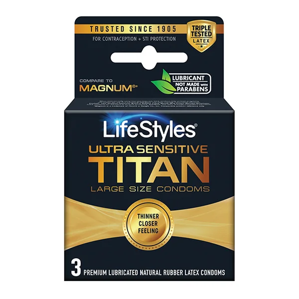 LIFESTYLES ULTRA SENSITIVE TITAN 3PK