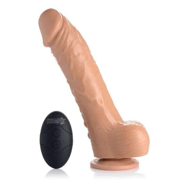 Loadz Vibrating Squirting Dildo with Remote Control 8.5in – Caramel