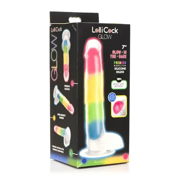 LolliCock – 7″ Glow In The Dark Rainbow