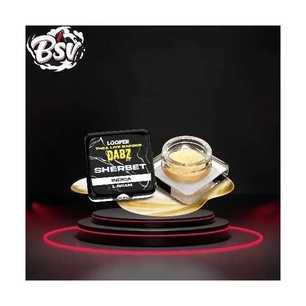 Looper THC-A Live Badder 1g Dabz Sherbert Indica