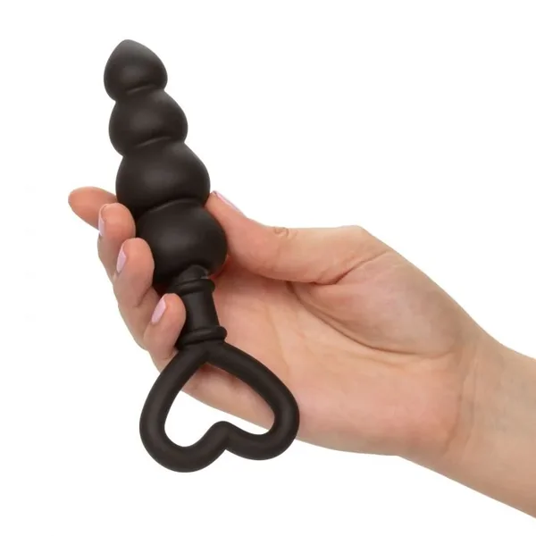 Love Probe Silicone Anal Beads Black California Exotic