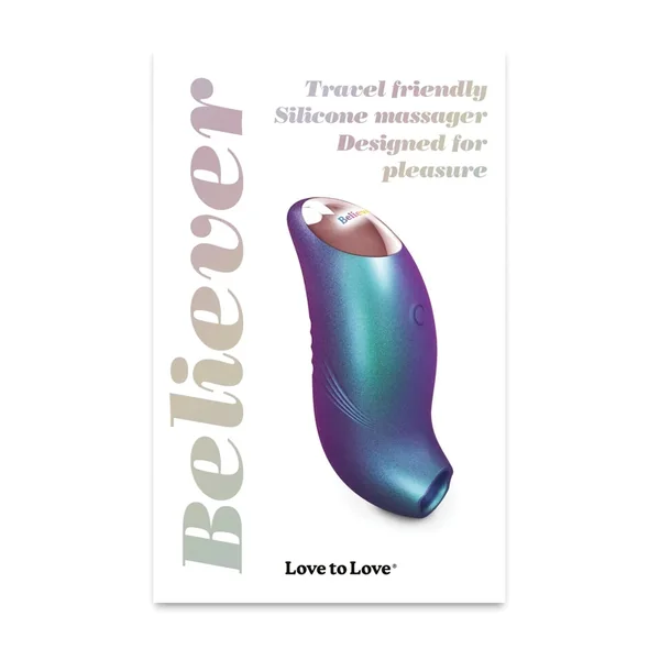 Love to Love Believer Mini Tongue Flicker – Iridescent Turquoise
