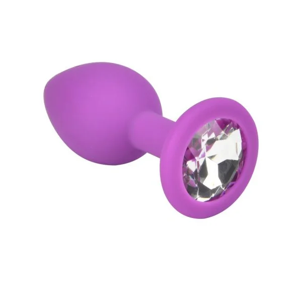 Loving Joy Jewelled Silicone Butt Plug Purple -Small