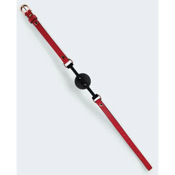 Lust Faux Leather Ball Gag – Red/Black