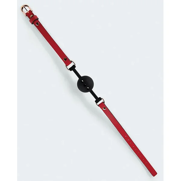 Lust PU Leather Ball Gag – Red/Black