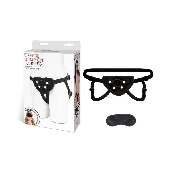 Lux Fetish Strap on Harness Black