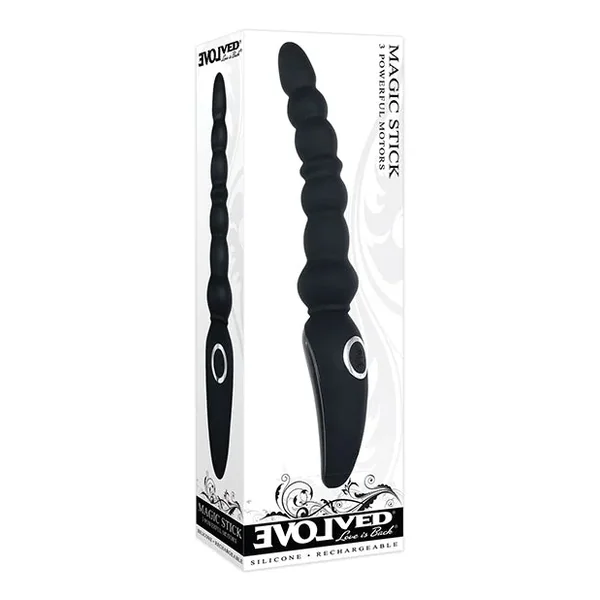 Magic Stick Beaded Vibrator – Black