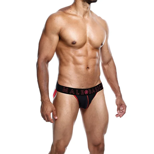 Male Basics Neon Jockstrap Red Xl