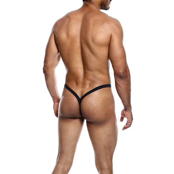 Male Basics Y Buns Thong Black XL