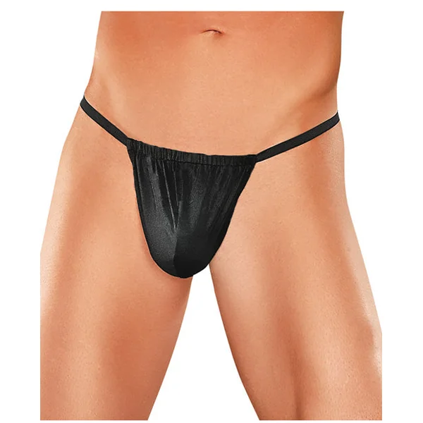 Male Power Nylon Lycra Pouch Thong Black O-s