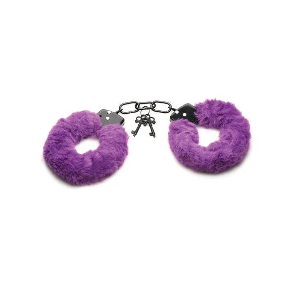 Master Series Cuffed in Furry Handcuffs - Purple