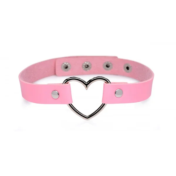 MASTER SERIES DARK HEART CHROME HEART PINK CHOKER