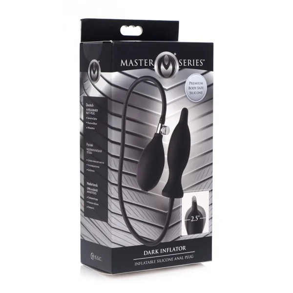 MASTER SERIES DARK INFLATOR SILICONE ANAL PLUG