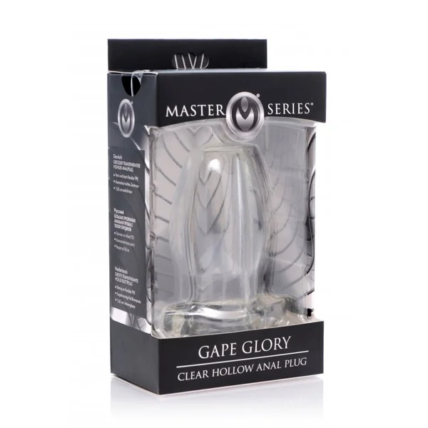 MASTER SERIES GAPE GLORY CLEAR HOLLOW ANAL PLUG