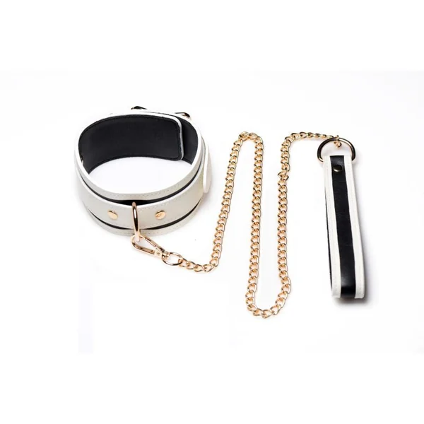 Master Series Kink In The Dark Glowing Collar And Lead Fluro Green