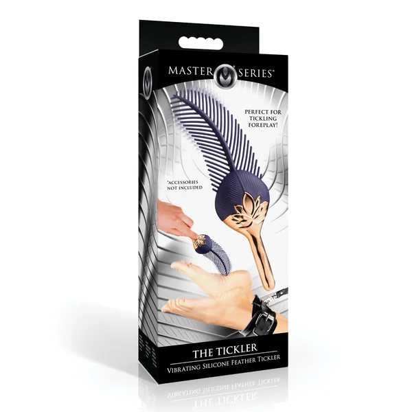 Master Series The Tickler Vibrating Silicone Feather Tickler