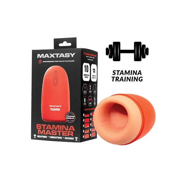 Maxtasy Stamina Master Heat up & Vibrating Stroker – Orange