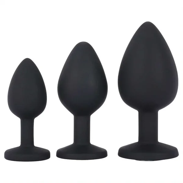 Me You Us – Trio Of Jewels Butt Plug Set – Black