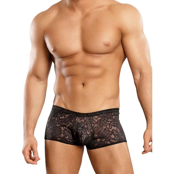 MINI SHORT STRETCH LACE BLACK MEDIUM