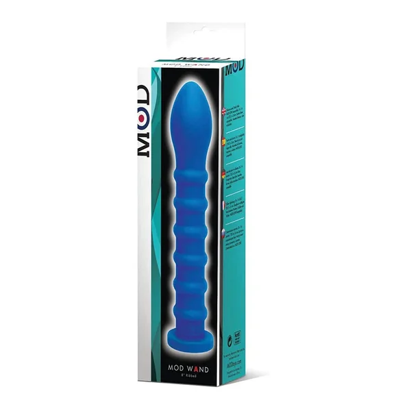 MOD Wand Silicone – Ribbed – Blue