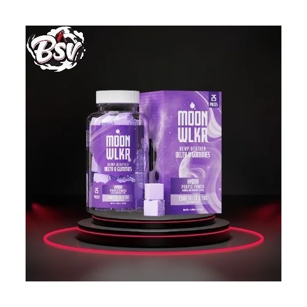 Moon Wlkr Gummies Delta 8 25ct Hydra (Purple Punch)