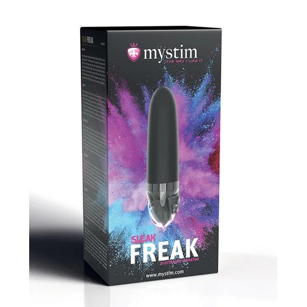 Mystim Sleak Freak eStim Straight Vibrator - Black