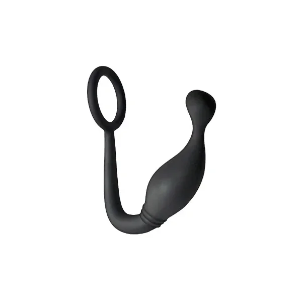 Nasstoys Butts Up P-Spot Pleasure Silicone Cock Ring & Anal Plug, Black