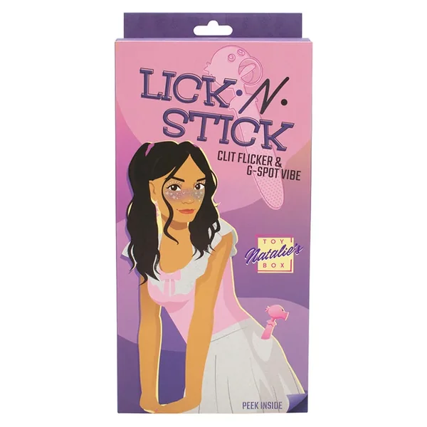 Natalie’s Toy Box Lick N’ Stick Clit Flicker & G-Spot Vibrator