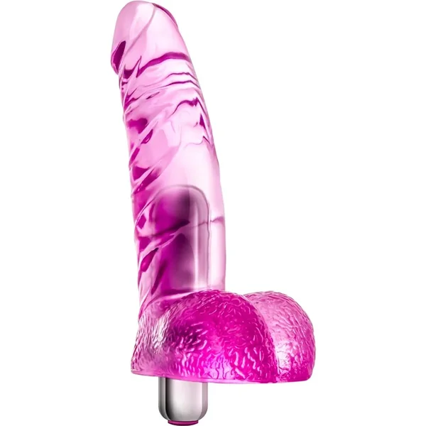 Naturally Yours Vibrating Ding Dong Dildo 6.5in – Pink