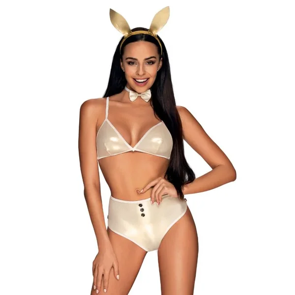 Neo Goldes Bunny Costume Set, White, S/M – Obsessive Lingerie