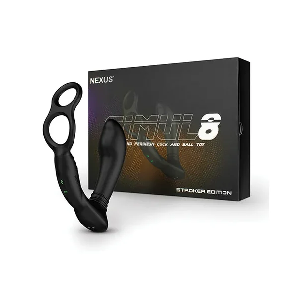 Nexus Simul8 Dual Anal & Perineum Cock & Ball – Black