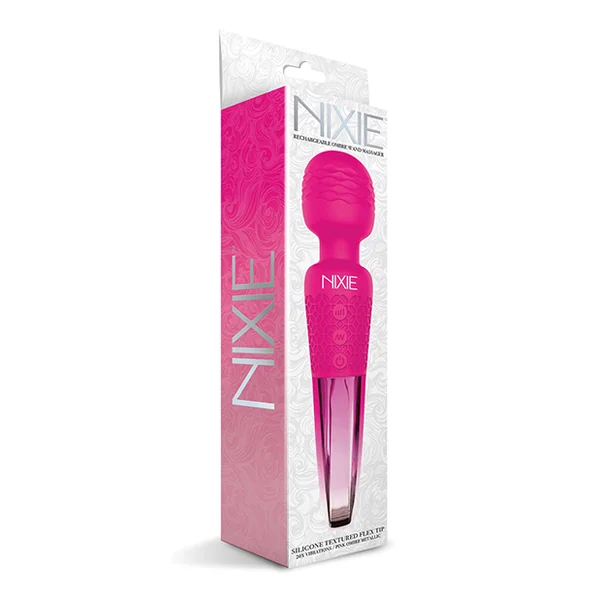 NIXIE WAND MASSAGER PINK OMBRE METALLIC