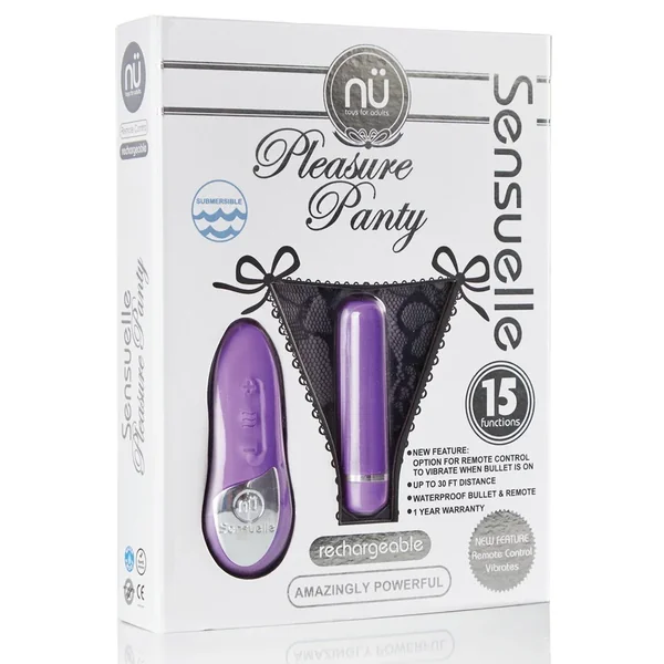 Nu Sensuelle Pleasure Panty Bullet w/Remote Control 15 Function – Purple