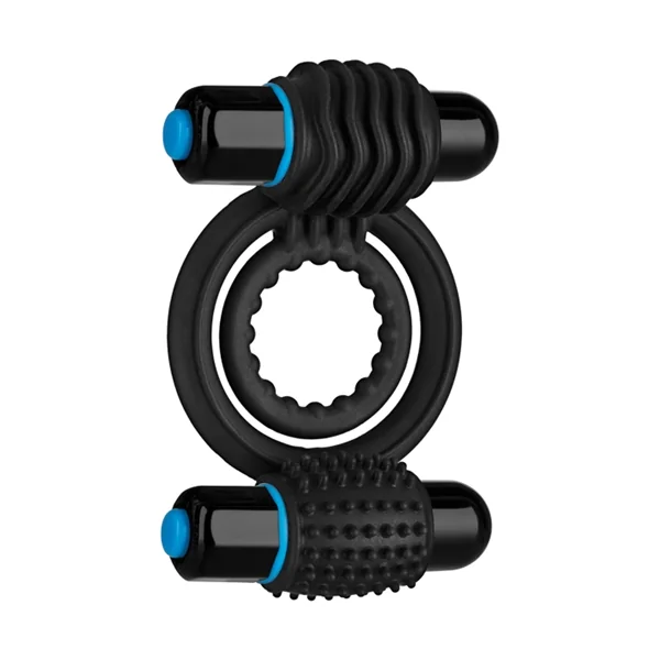 OPTIMALE VIBRATING DOUBLE C-RING BLACK