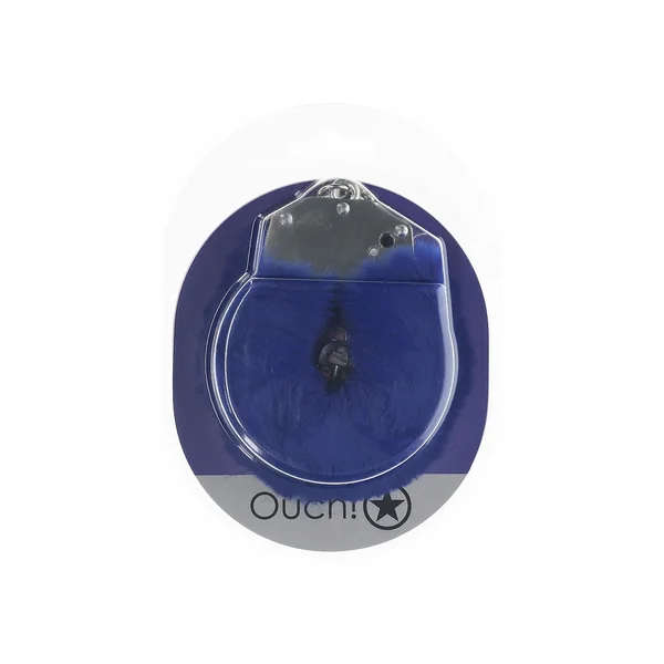 OUCH! HEAVY DUTY FLUFFY HANDCUFFS NAVY