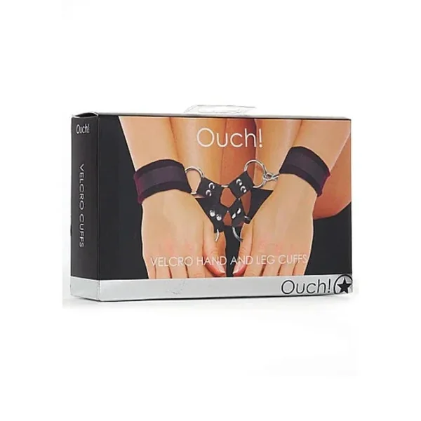 Ouch! Velcro “Hand and Leg” Cuffs -Black