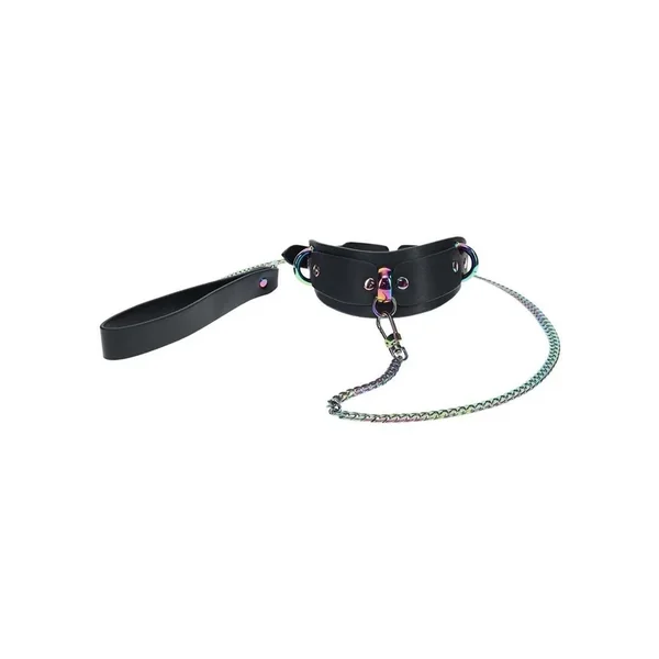 Ouch! Venice Collection Collar with Leash – Black